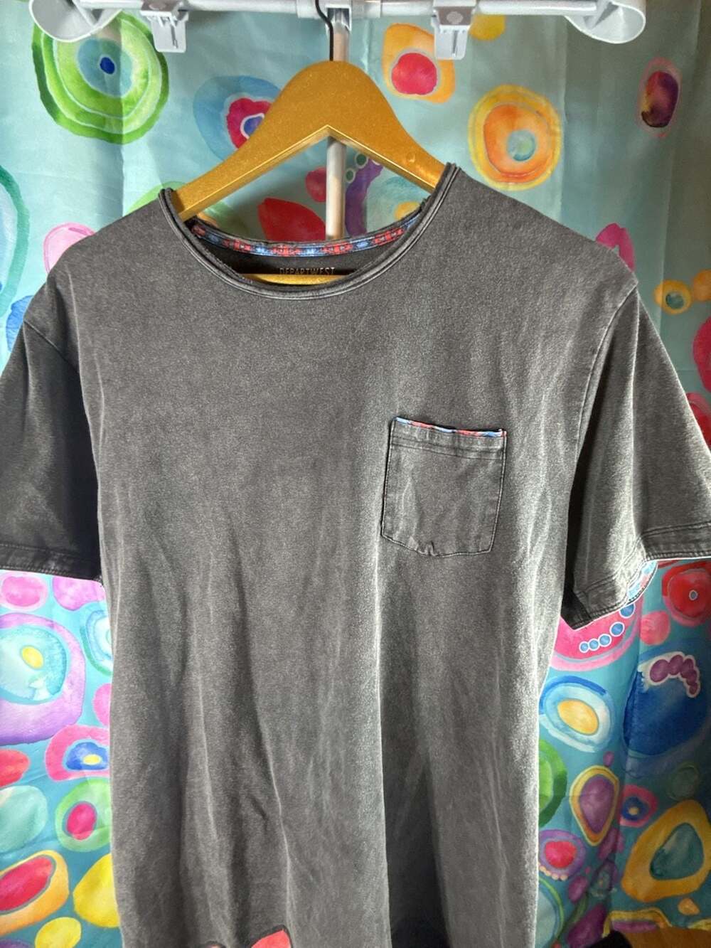 Vintage Departwest Solid Sets Cosmic Wash Pocket Tee
